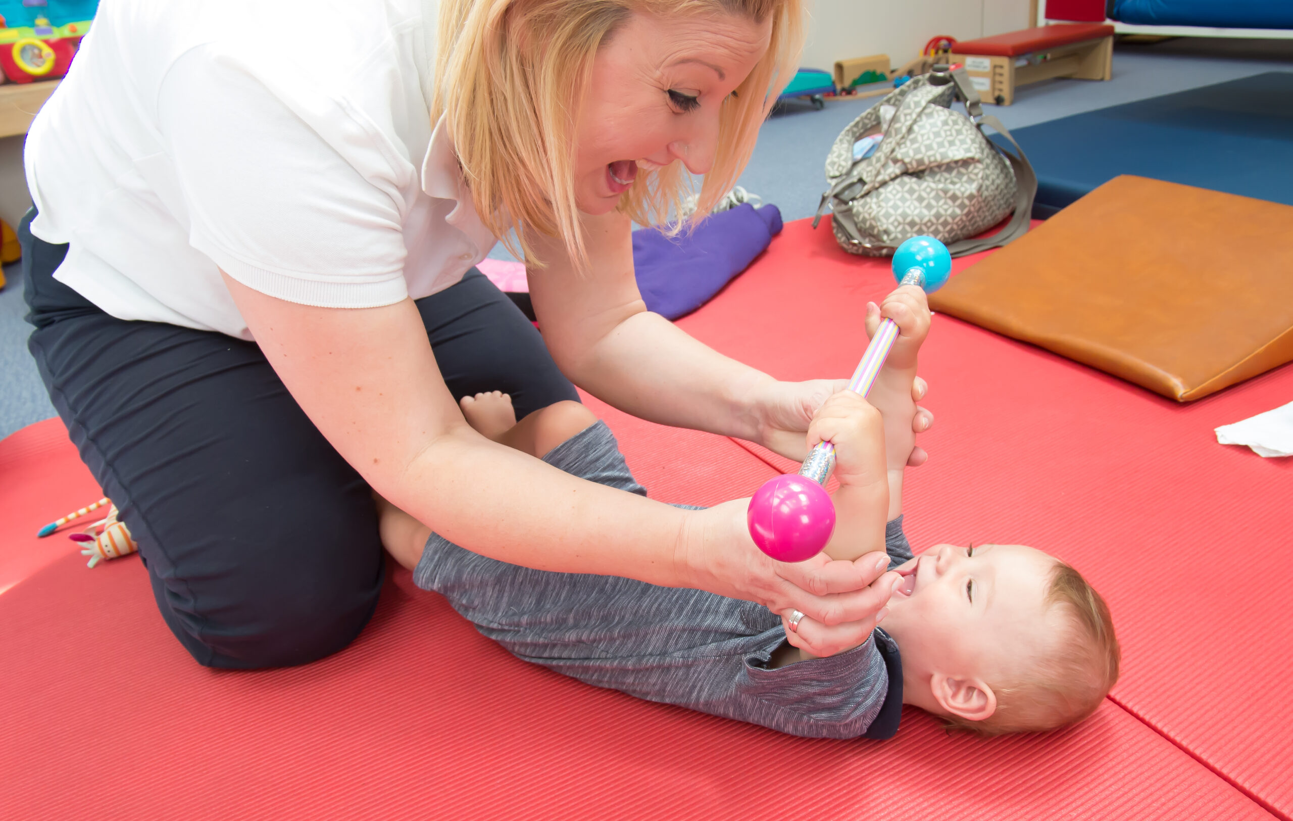 Baby in occupational therapy session