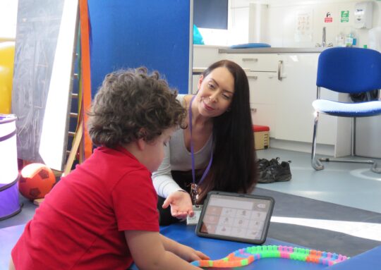 Speech and Language Therapist in session with a child